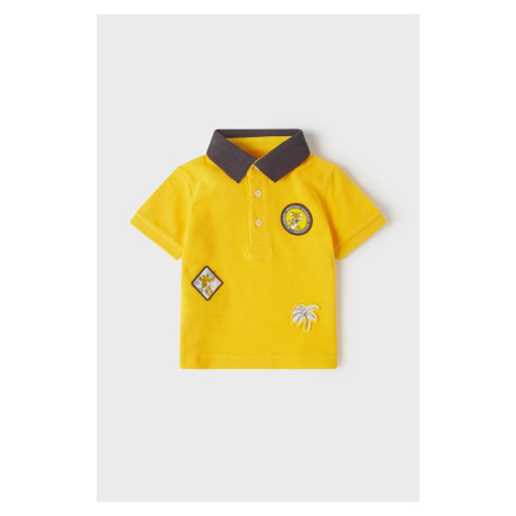 Dětské polo tričko Mayoral žlutá barva, s aplikací