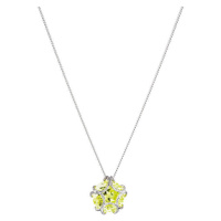 Preciosa Stříbrný náhrdelník s třpytivým přívěskem Fine 5063 65 žlutý