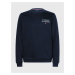 Pánská mikina ROUND NECK LOGO SWEATSHIRT UM0UM02878DW5 tmavě modrá - Tommy Hilfiger