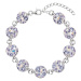 Stříbrný náramek se Swarovski krystaly fialový 33048.3 Violet