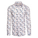 Dstreet Nádherná bílá košile s květinovým vzorem
