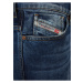Modré pánské slim fit džíny s vyšisovaným efektem Diesel Fining