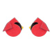 Dřevěné náušnice Red Cutebird Earrings