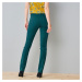 Blancheporte Strečové rovné kalhoty smaragdová