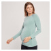 MP dámské těhotenské bezešvé triko s dlouhým rukávem – ledově modré
