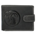 Pánská kožená peněženka Zvěrokruh Kozoroh Saimon, černá