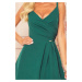 Zelené elegantní maxi šaty s popruhy