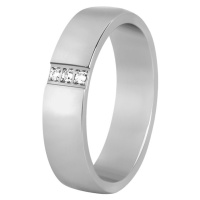 Beneto Dámský prsten z oceli s krystaly SPD01 57 mm