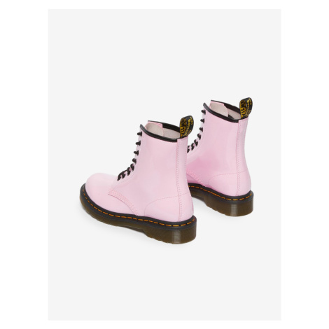 Růžové dámské kožené kotníkové boty Dr. Martens 1460 W | Modio.cz