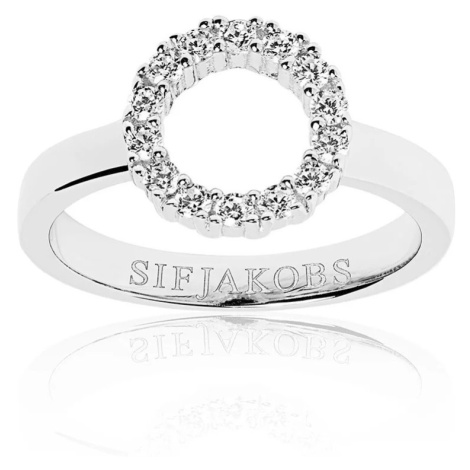 Sif Jakobs Stříbrný minimalistický prsten s kubickými zirkony Biella SJ-R337-CZ 50 mm Sif Jakobs Jewellery