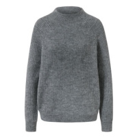 Pletený svetr se stojáčkem, šedý s melírem , vel. S 36/38