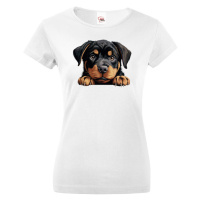 Dámské tričko s potiskem Rotvajler -  tričko pro milovníky psů