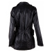 Černá dámská delší koženková bunda