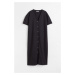 H & M - Propínací žerzejové šaty - černá