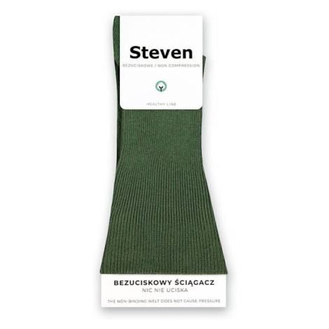 Steven 018 zelené Netlakové ponožky