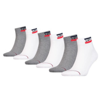 Levi's® MID CUT SPORTWEAR LOGO 6P Unisexové ponožky, bílá, velikost