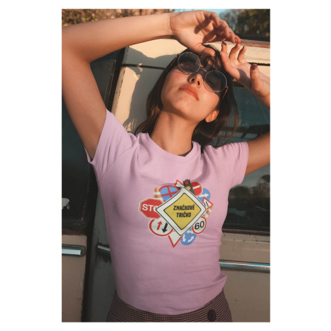 Dámské tričko Značkové tričko Barva: Ružová