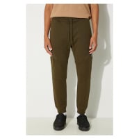 Bavlněné tepláky C.P. Company Diagonal Raised Fleece Lens Sweatpants oranžová barva, 17CMSP084A0