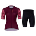 HOLOKOLO Cyklistický krátký dres a krátké kalhoty - GLORIOUS ELITE LADY - černá/fialová/růžová