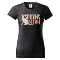 DOBRÝ TRIKO Dámské tričko s potiskem Sphynx mom Barva: Ebony grey