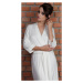 Bathrobe De Lafense 892 Visa long 3XL-4XL women's ecru 004