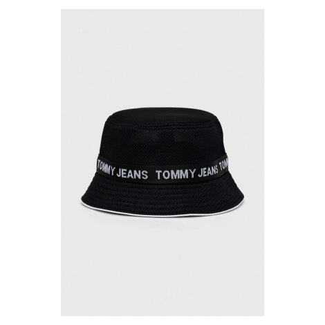Klobouk Tommy Jeans černá barva Tommy Hilfiger