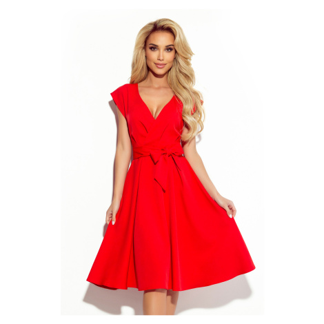 Červené šaty s obálkovým výstřihem SCARLETT Červená NUMOCO