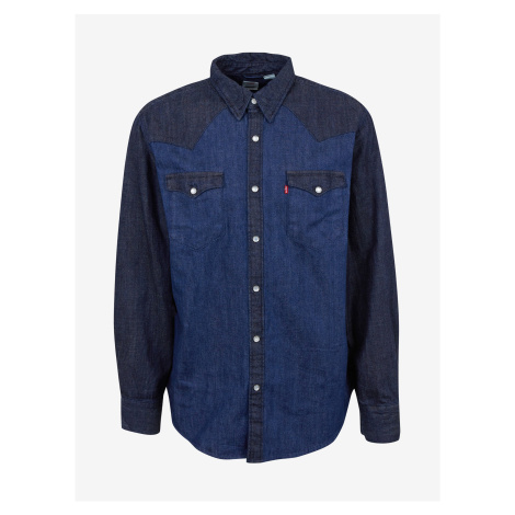 Levi&#39;s Tmavě modrá pánská džínová košile Levi's® Barstow Western Standard - Pánské Levi´s