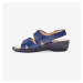 Blancheporte Kožené sandály na suchý zip námořnická modrá