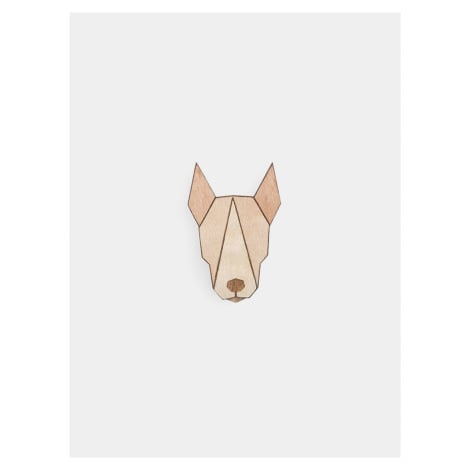 Dřevěná brož ve tvaru psa Bull Terrier Brooch BeWooden