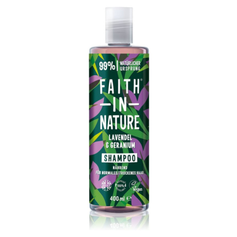 Faith In Nature Lavender & Geranium přírodní šampon pro normální až suché vlasy 400 ml