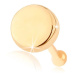 Rovný piercing do nosu ze žlutého 14K zlata - plochý lesklý kruh