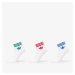 adidas Island Club Trefoil Ankle Socks 3-Pack White/ Better Scarlet/ Blue/ Green