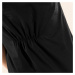 Blancheporte Rozšířené šaty s macramé, bavlna černá