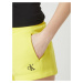 Calvin Klein Calvin Klein dámské žluté kraťasy EMBROIDERY REGULAR SHORT