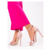 Zajímavé dámské sandály růžové na jehlovém podpatku