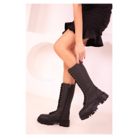 Soho Black Matte Women's Boots 18376