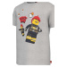 Dětské bavlněné tričko Lego City šedá barva, s potiskem