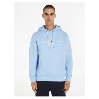 Světle modrá pánská mikina Tommy Hilfiger Tommy Logo Hoody