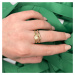 OLIVIE Dva stříbrné prsteny MĚSÍČNÍ KÁMEN 7756