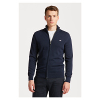 SVETR GANT CASUAL COTTON ZIP CARDIGAN modrá