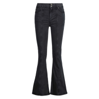 KALHOTY GANT LOW WAIST STRETCHY BOOTCUT PANTS BLACK