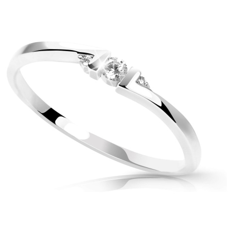 Cutie Diamonds Minimalistický prsten z bílého zlata s brilianty DZ6714-3053-00-X-2 Cutie Jewellery