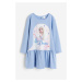 H & M - Vzorované bavlněné šaty - modrá
