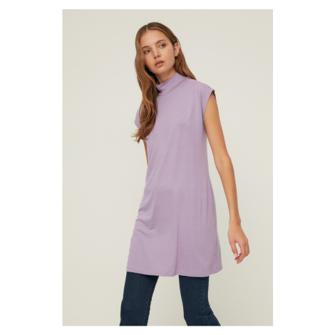 Trendyol Lilac Standing Collar Tunic