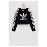 Dětská mikina adidas Originals H32337 černá barva, s aplikací