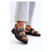 Dámské sandály s přezkami Eko kůže černá Konanttia