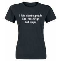 Sprüche Morning People Dámské tričko černá