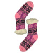Fiocco rose vysoké hřejivé ponožky s beránkem růžová