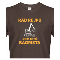 Pánské triko s potiskem pro bagristu - ideální dárek